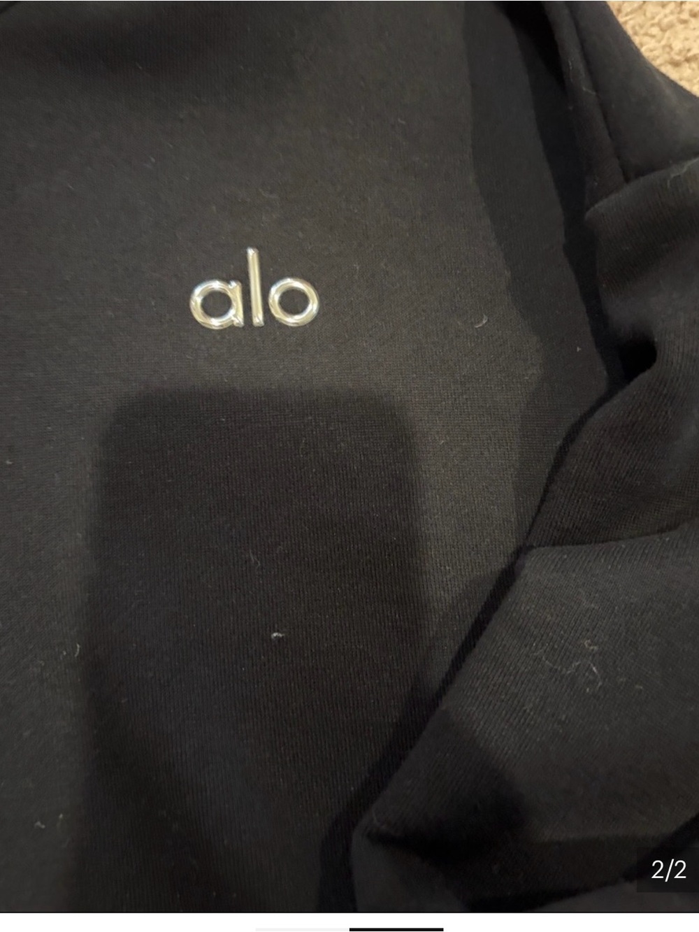 ALO Yoga adult male  Black Sweatpants with Silver Logo